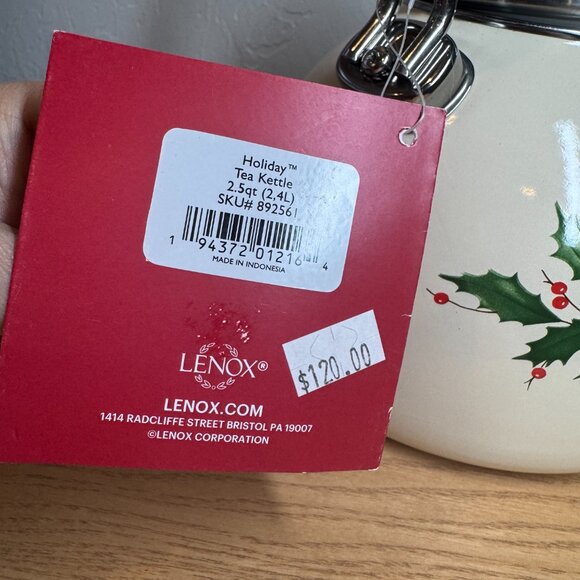 Lenox‎ Holiday Christmas Tea Kettle - Picture 7 of 9